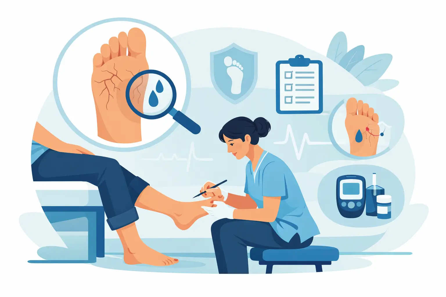 How Diabetic Foot Checks Work